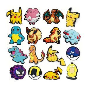 *NEW-16 pc* Pokemon Pikachu Video Game Gamer Shoe Charms for Your Crocs (Asst B)